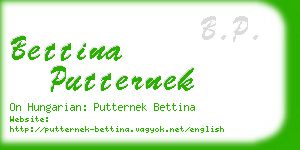 bettina putternek business card